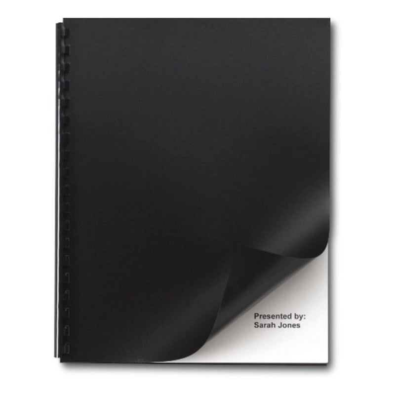 GBC Solids Standard Presentation Covers, Non-Window, Square Corners, Black, 50 Pieces Per Box (2514493) - Image 1